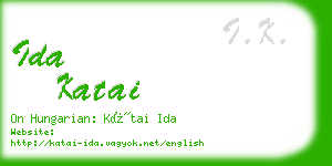 ida katai business card